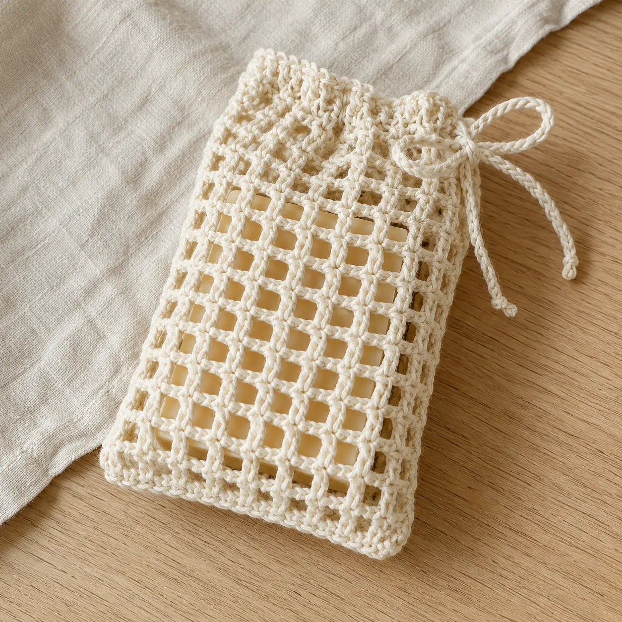 Filet à savon au crochet