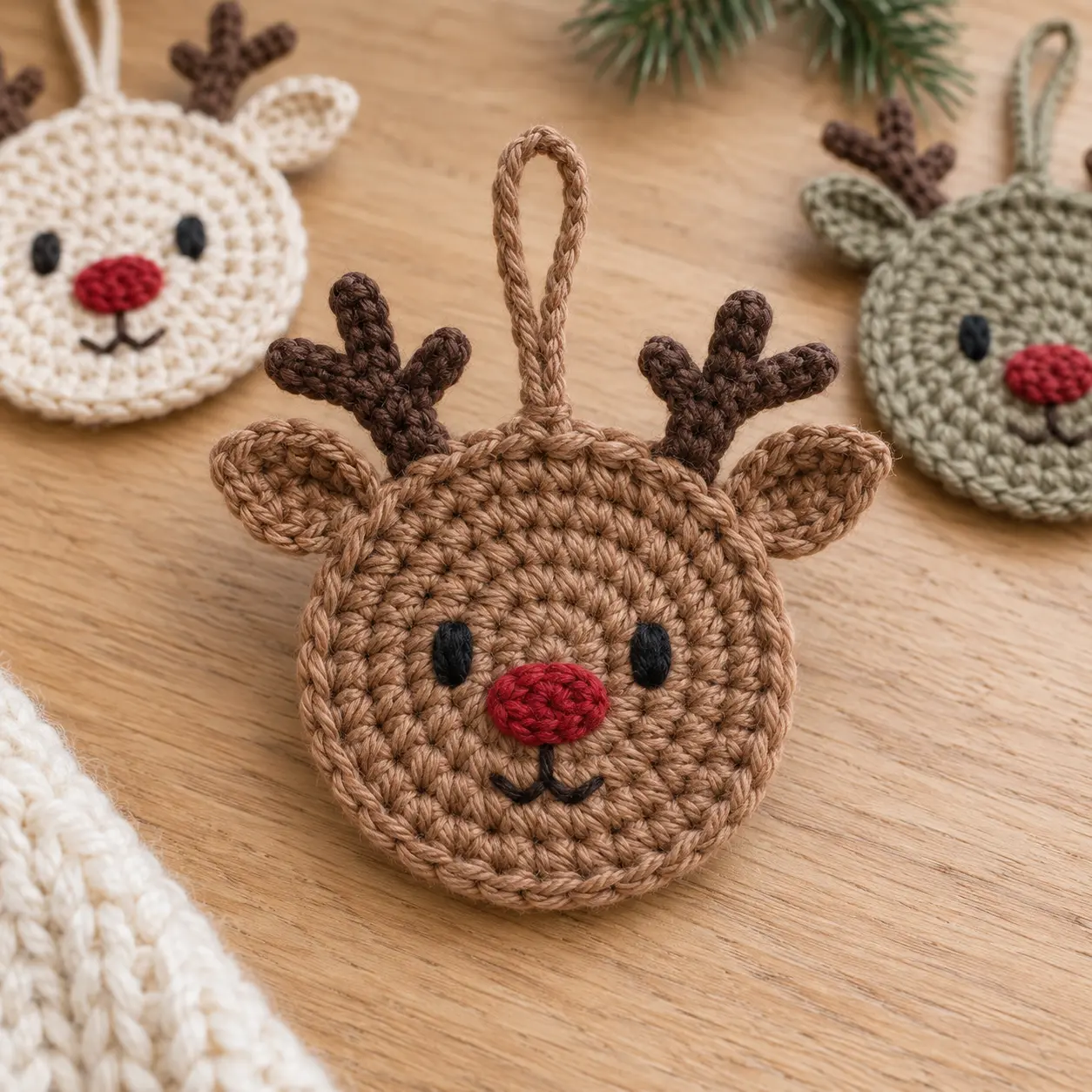 Renne au crochet