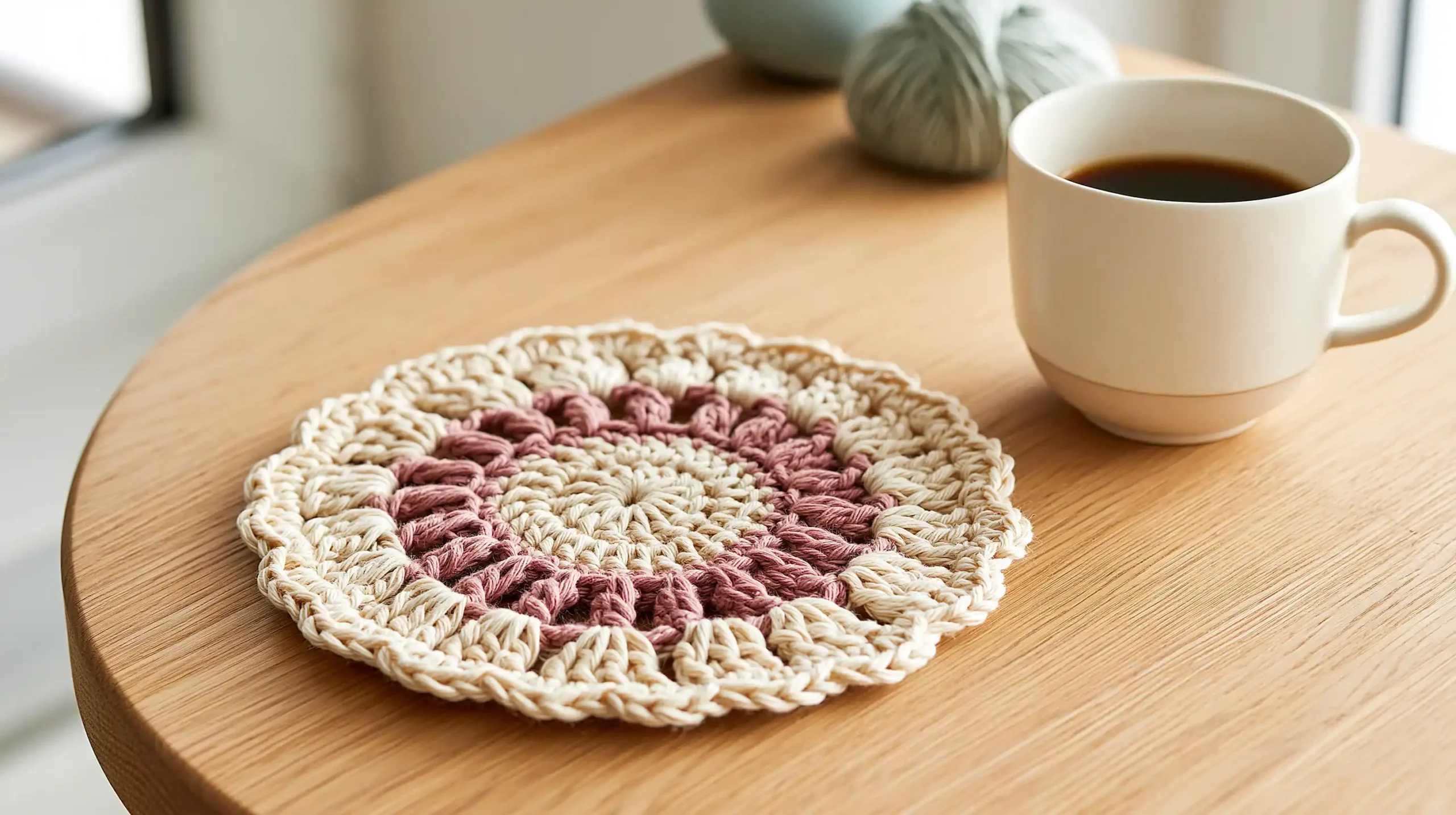 Dessous de verre au crochet