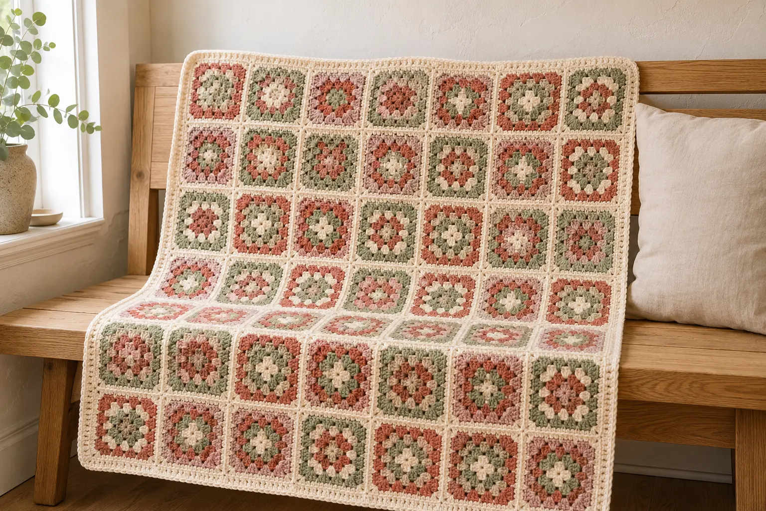 Plaid patchwork au crochet