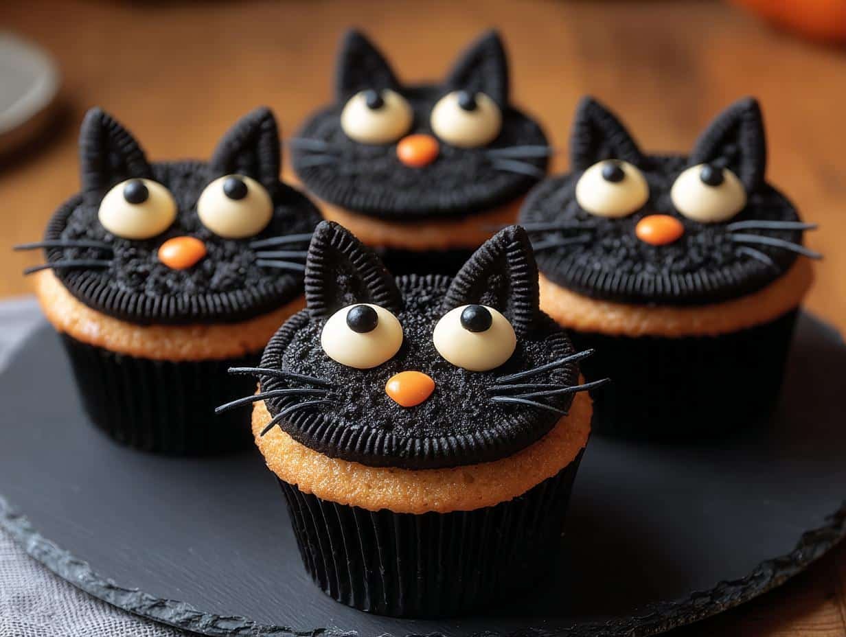 Black Cat Cupcakes: 10 Minutes to Spooky Delight 1 Black Cat Cupcakes