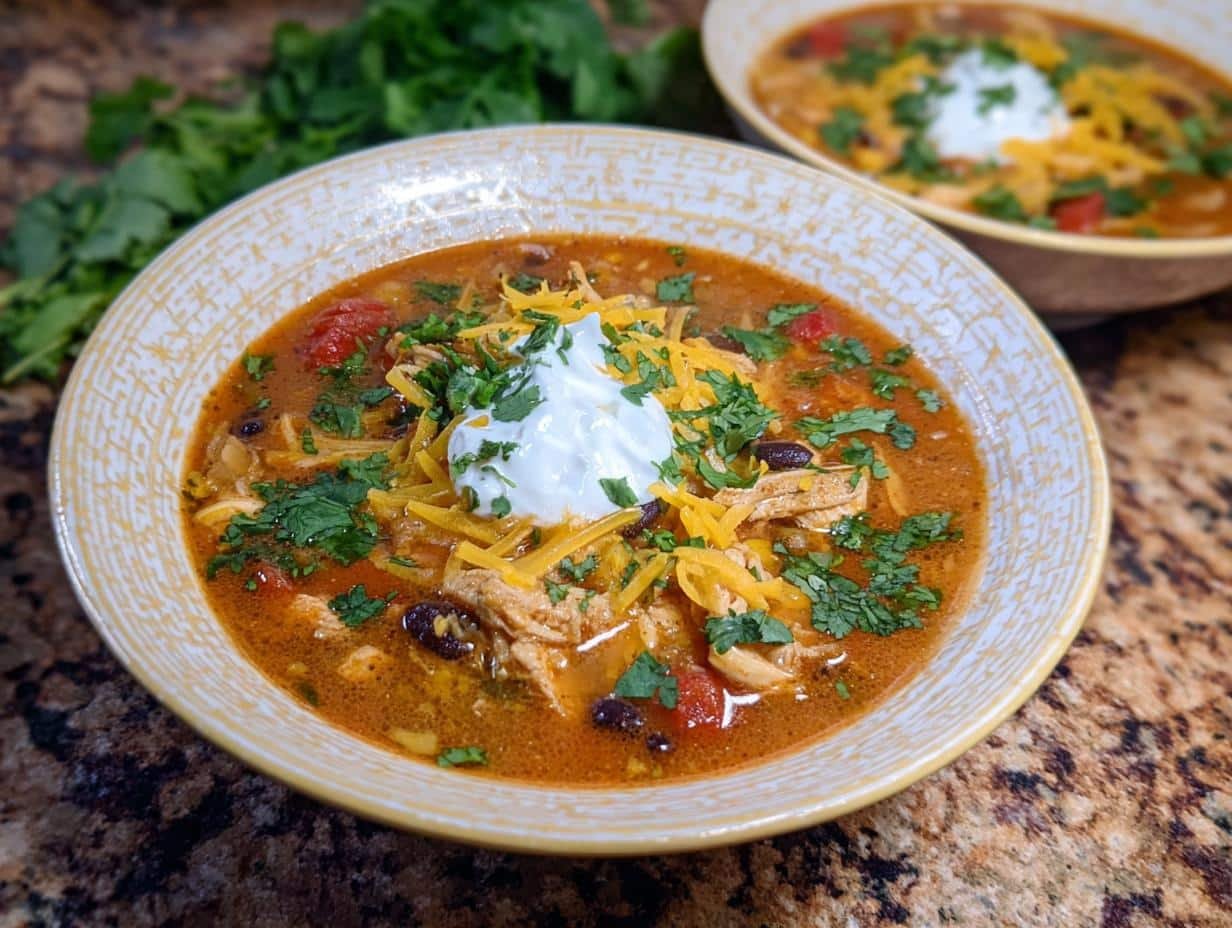 Amazing Chicken Taco Soup in 30 Minutes - Chicken Taco Soup - main visual representation