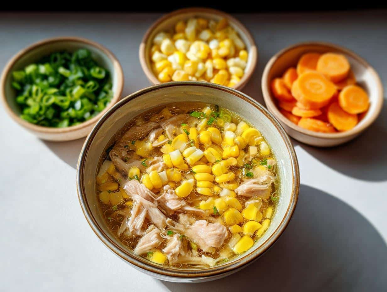 Chinese Chicken Corn Soup: 1 Amazing Recipe - Chinese Chicken Corn Soup - additional detail