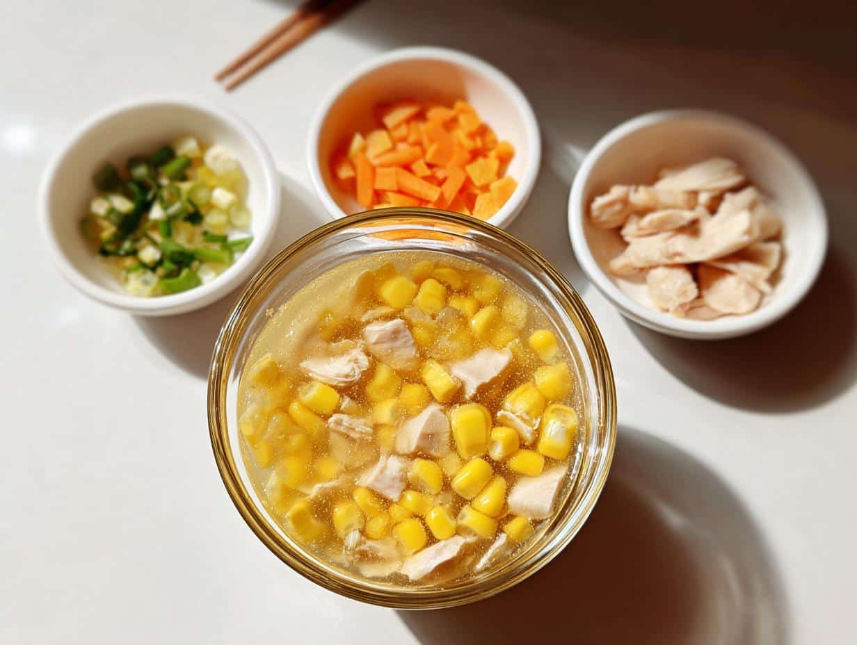 Chinese Chicken Corn Soup: 1 Amazing Recipe - Chinese Chicken Corn Soup - additional detail