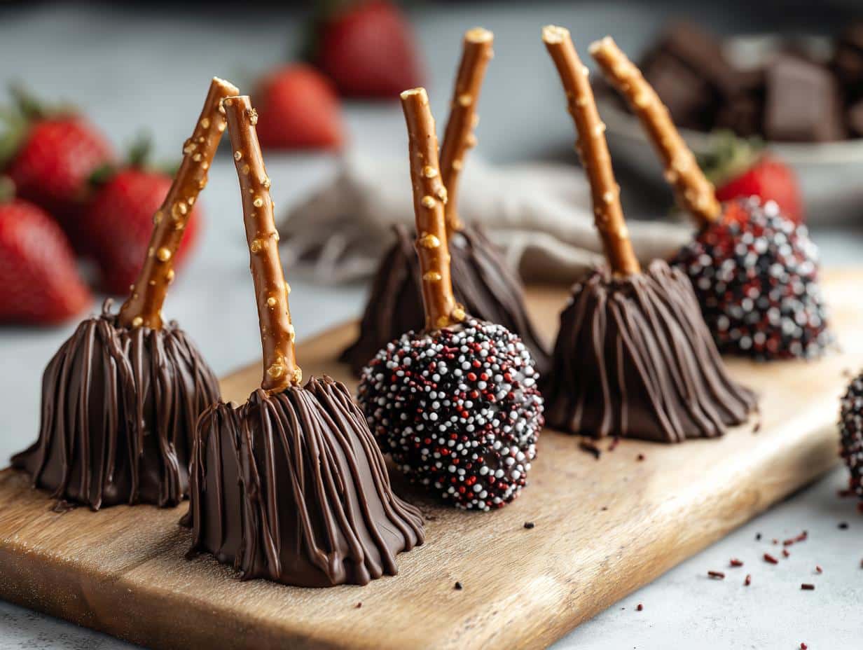 Chocolate Berry Broomsticks