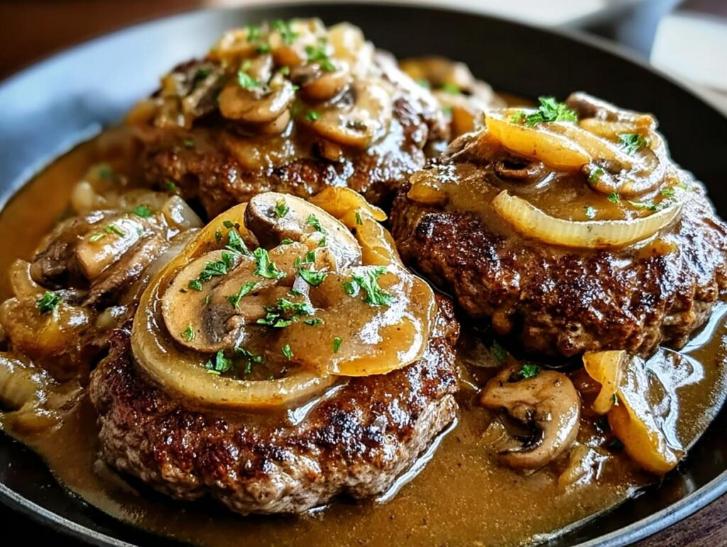Hamburger Steaks Onion Mushroom