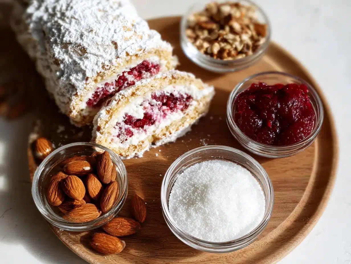 Amazing Raspberry Filled Almond Snow Cookies - Raspberry Filled Almond Snow - additional detail