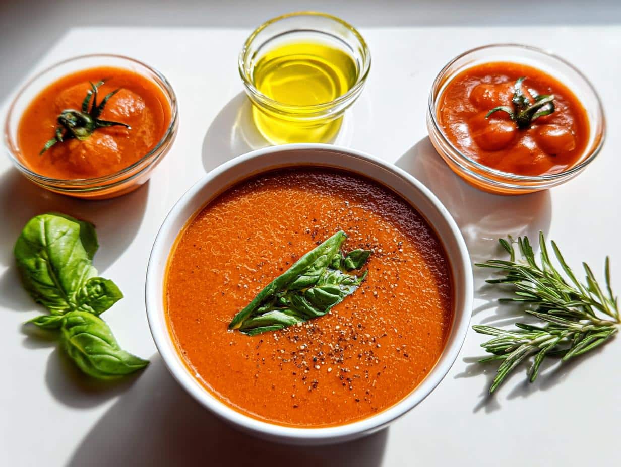 Roasted Tomato Soup: 1 Glorious Bowl - Roasted Tomato Soup - additional detail