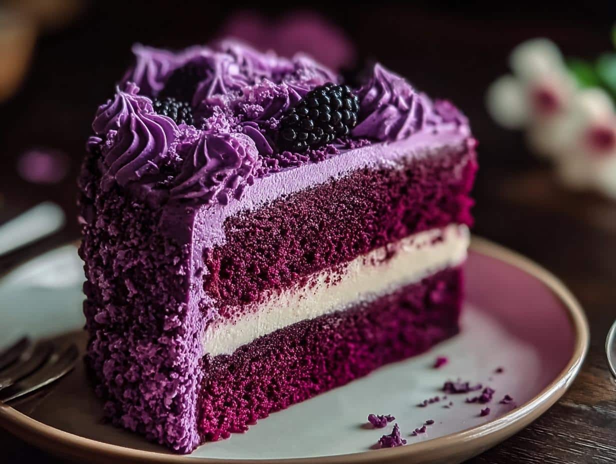 Spectacular Royal Purple Velvet Cake 2 Ways - Royal Purple Velvet Cake - main visual representation