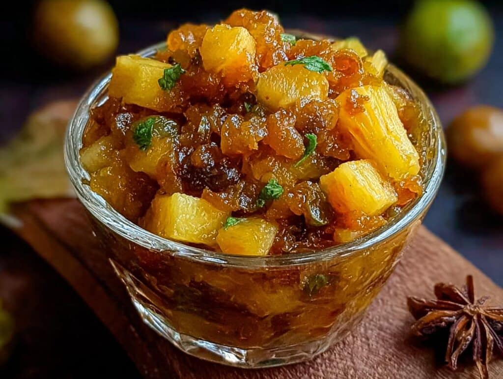 Spiced Pineapple Raisin Chutney