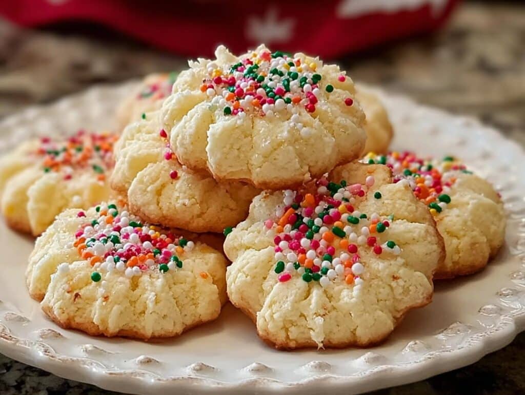 Whipped Shortbread Cookies Sprinkles