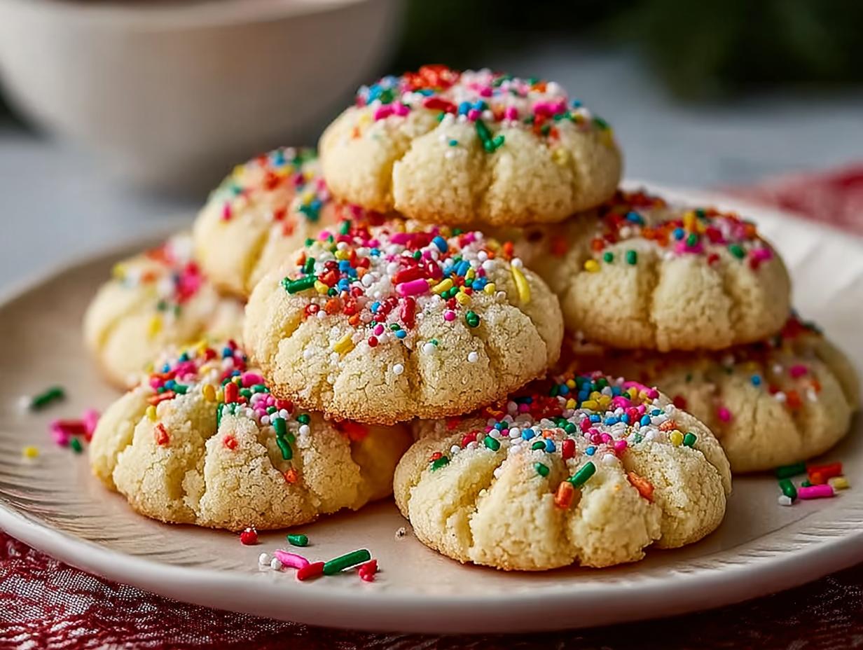 Whipped Shortbread Cookies Sprinkles: Pure Joy Baked - Whipped Shortbread Cookies Sprinkles - additional detail