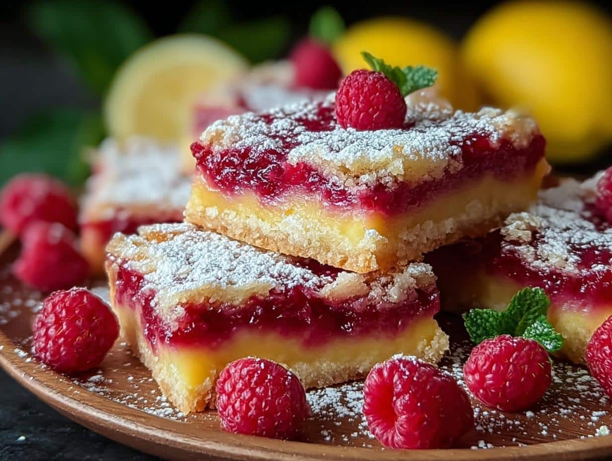 Zesty Raspberry Lemon Bars