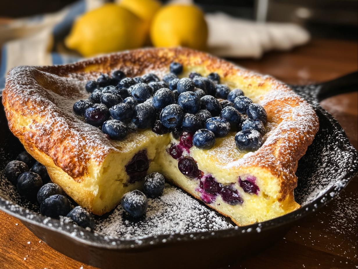 Blueberry Lemon Dutch Baby