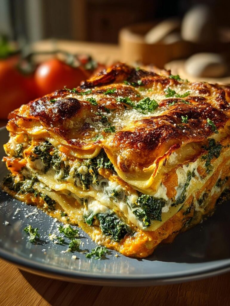 Butternut Squash Kale Lasagna