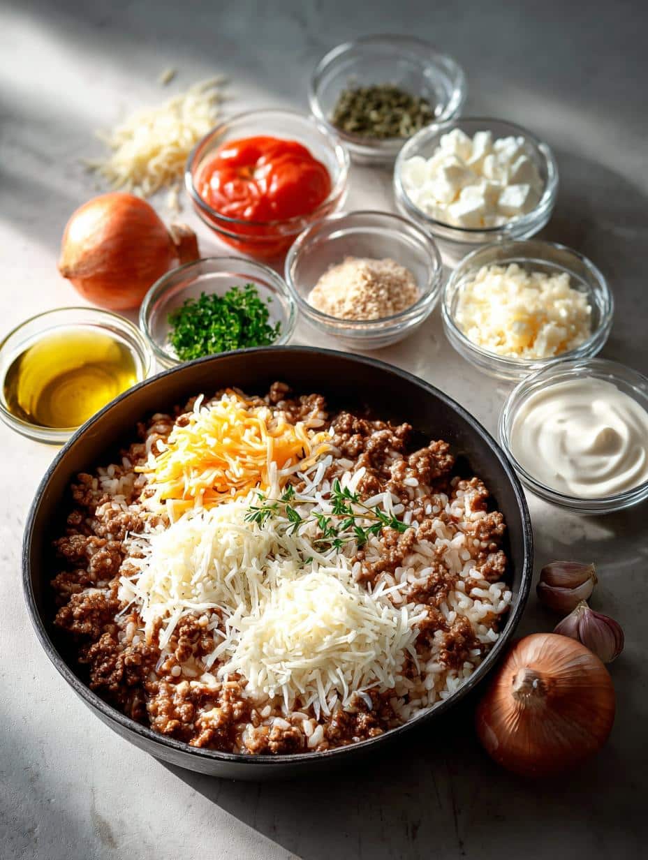 Cheesy Ground Beef Rice: 10 Comforting Layers of Flavor 3 Cheesy Ground Beef Rice: 10 Comforting Layers of Flavor - Cheesy Ground Beef Rice - additional detail
