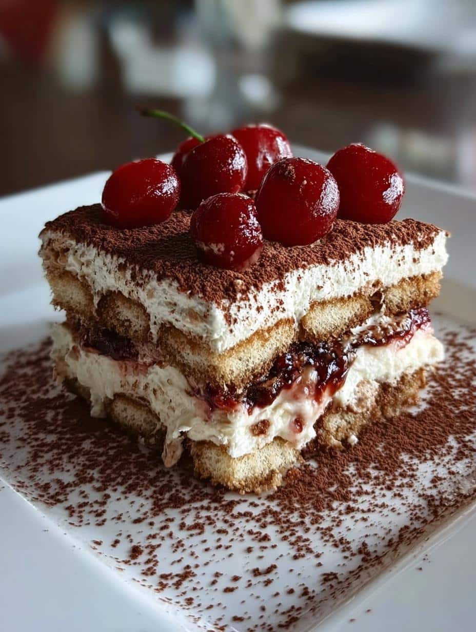 Cherry Amaretto Tiramisu
