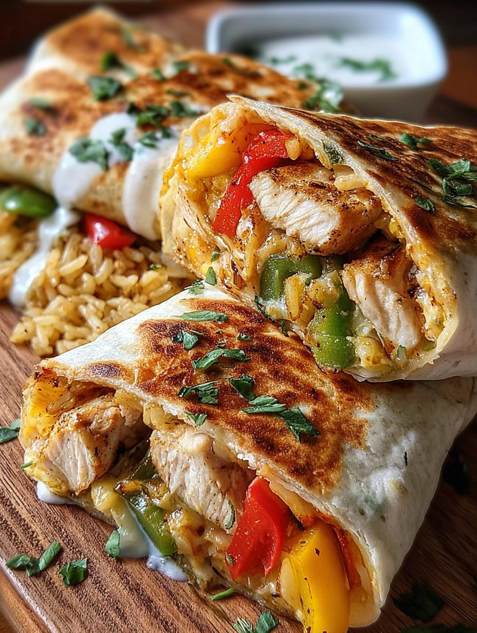 Chicken Bell Pepper Burritos