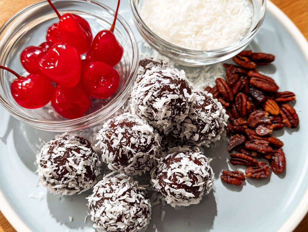 Chocolate Cherry Coconut Truffles