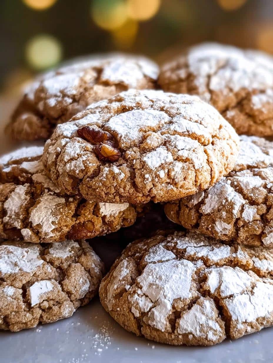Christmas Walnut Cookies: 1 Magical Recipe 3 Christmas Walnut Cookies: 1 Magical Recipe - Christmas Walnut Crinkle Cookies - finished cookies