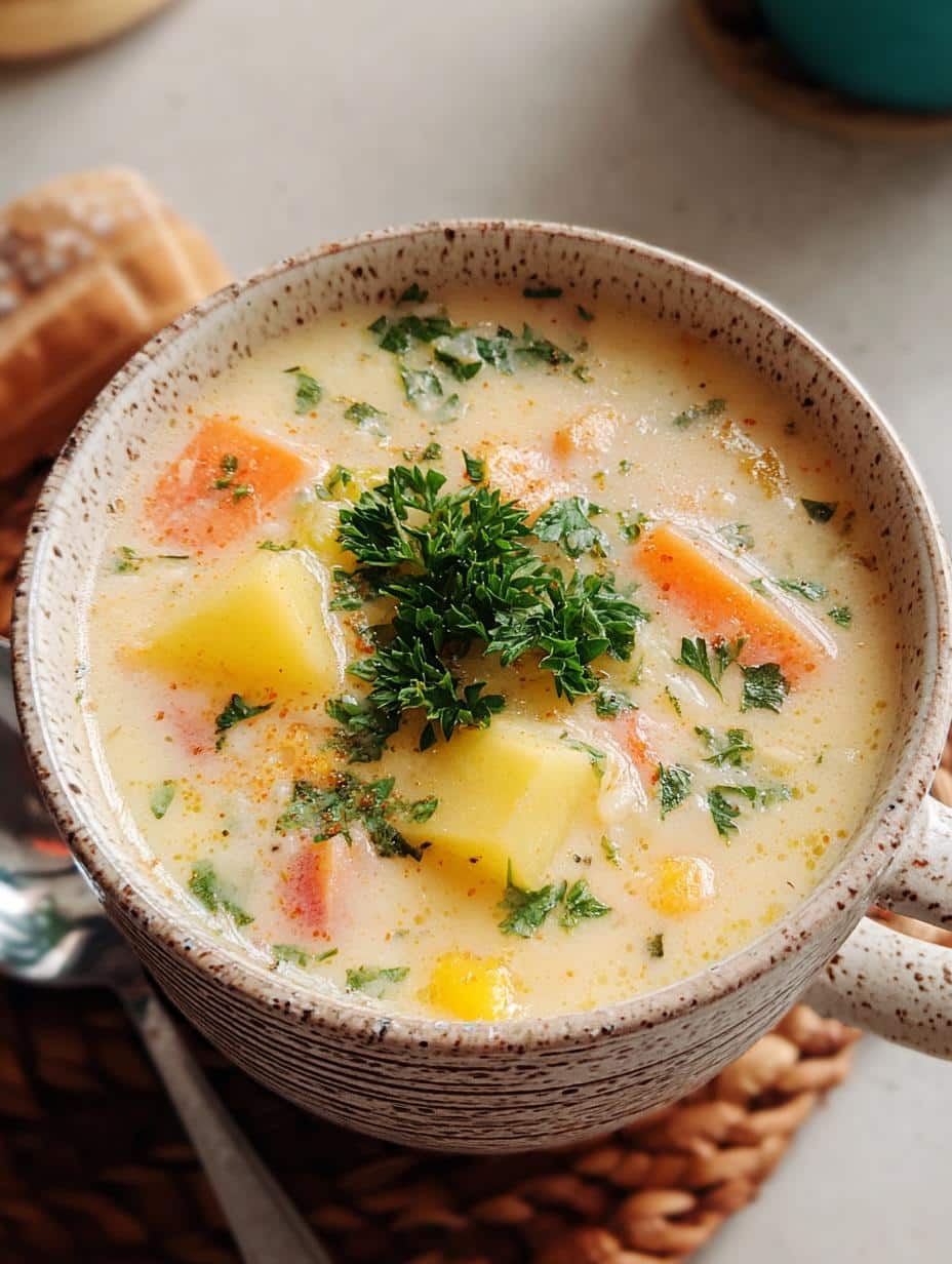 Super Creamy Vegetable Soup: 1 Quick Recipe Joy - Creamy Vegetable Soup - main visual representation