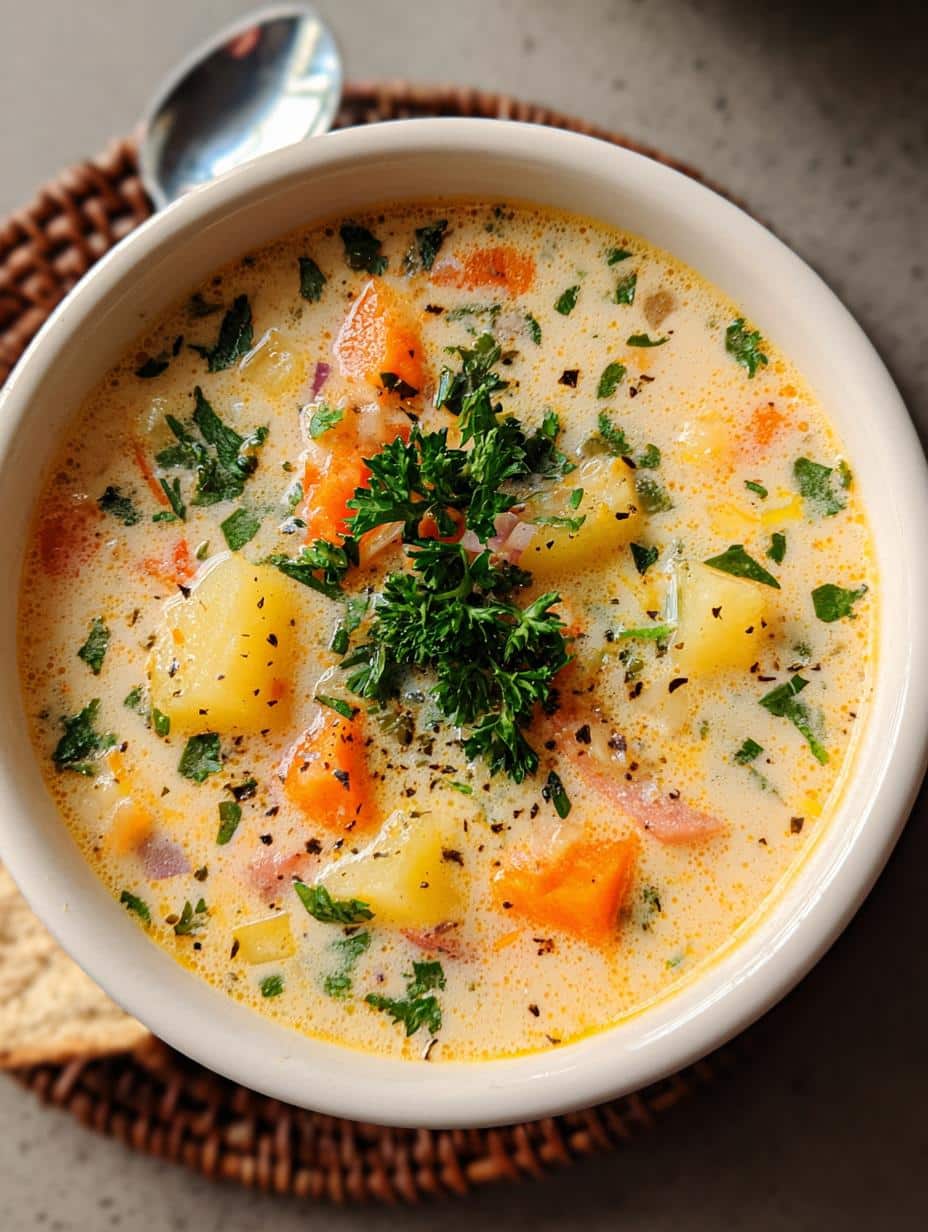 Super Creamy Vegetable Soup: 1 Quick Recipe Joy - Creamy Vegetable Soup - additional detail