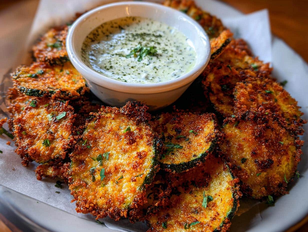 Crispy Zucchini Chips Basil