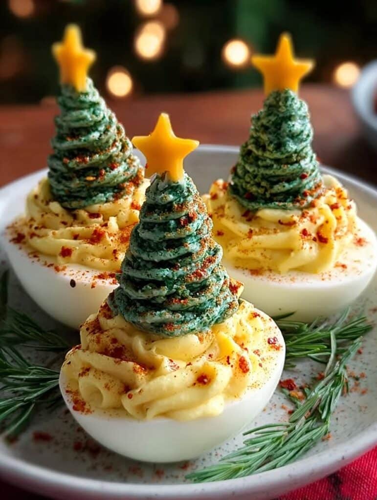 Deviled Egg Christmas Trees