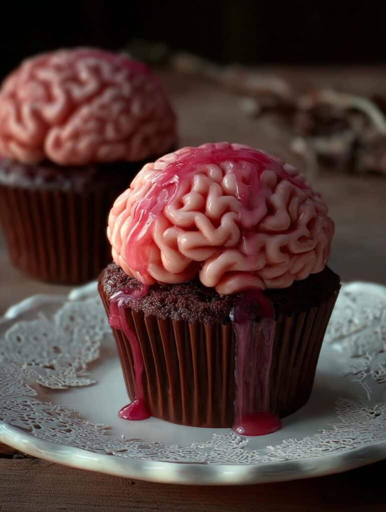 Halloween Brain Cupcake