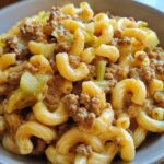 Leek Beef Macaroni Creamy