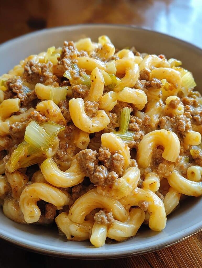 Leek Beef Macaroni Creamy