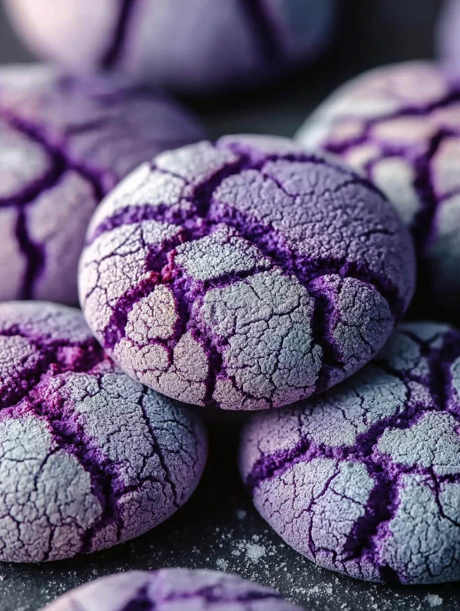 Delightful Purple Crinkle Cookies Ube Recipe - Purple Crinkle Cookies Ube - main visual representation