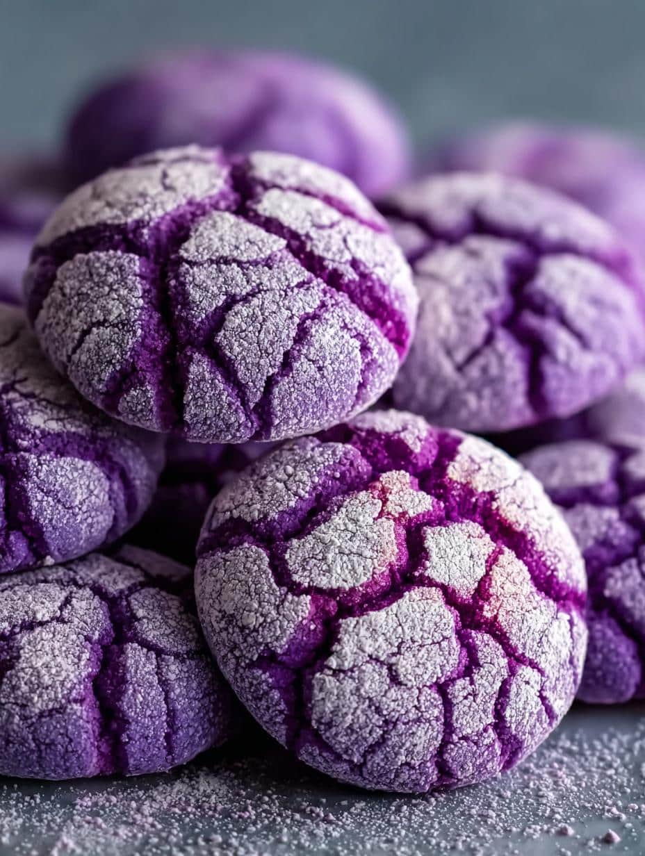 Delightful Purple Crinkle Cookies Ube Recipe - Purple Crinkle Cookies Ube - additional detail