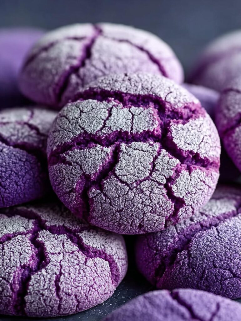 Purple Crinkle Cookies Ube