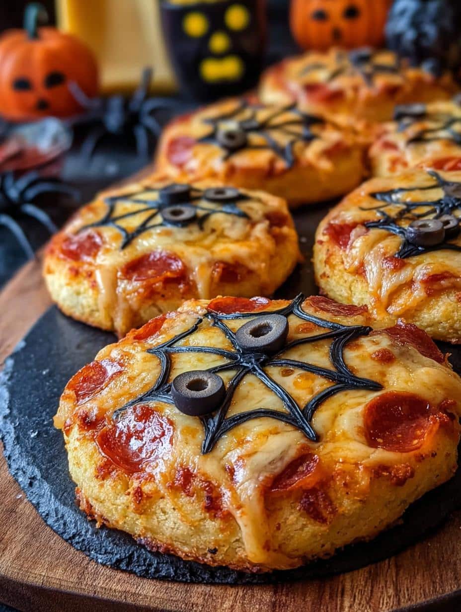 Spiderweb Pizza Bites: Spooky, Speedy, Delicious Treat - Spiderweb Pizza Bites - additional detail