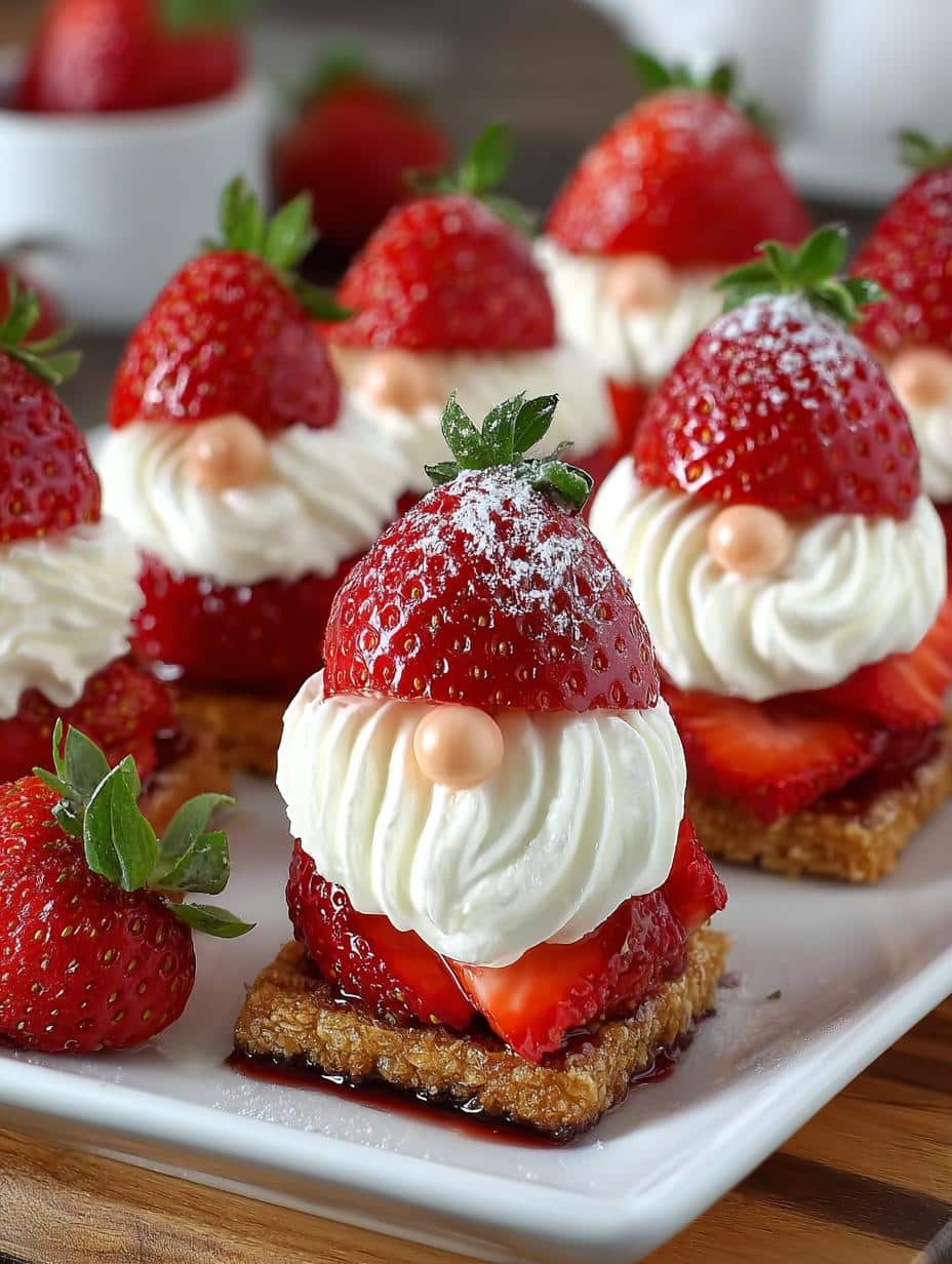 Delightful Strawberry Santas for Festive Celebrations - Strawberry Santas - main visual representation