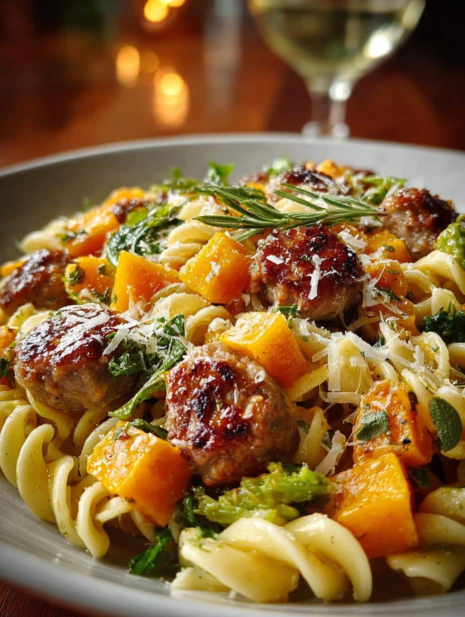 Delicious Autumn Sausage Pasta Butternut for Fall - Autumn Sausage Pasta Butternut - main visual representation