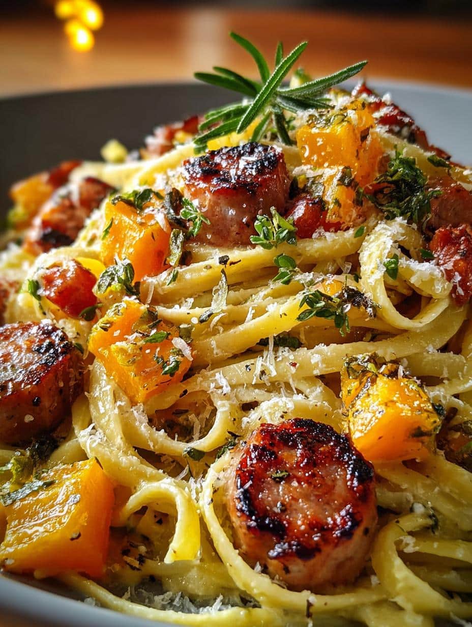 Autumn Sausage Pasta Butternut