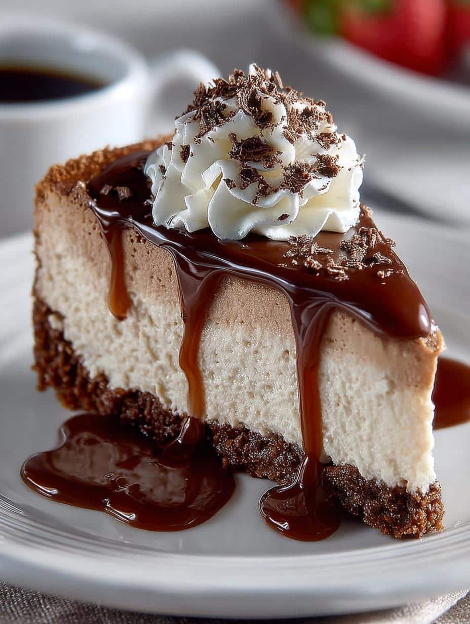 Decadent Baileys Cheesecake with Chocolate Crust - Baileys Cheesecake - main visual representation