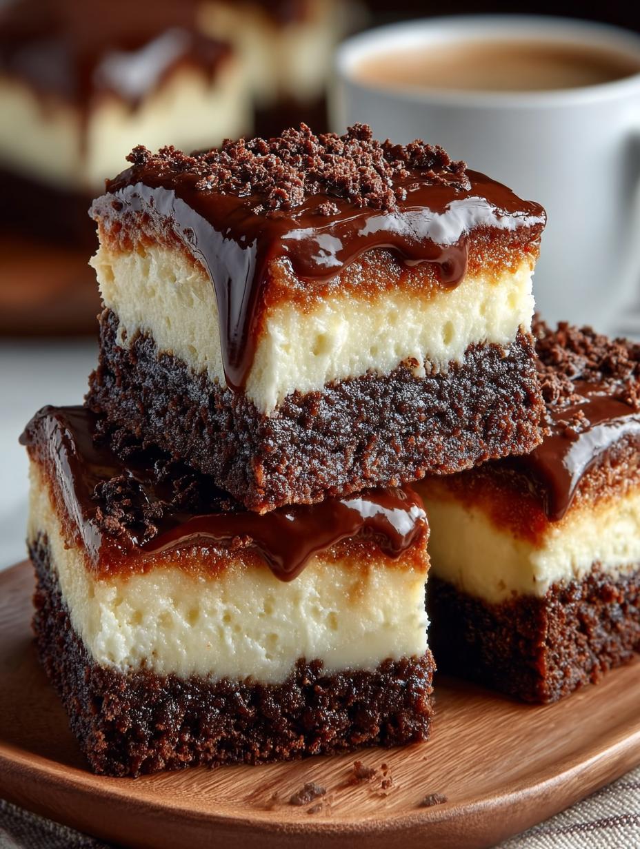 Brownie Bottom Cheesecake Bars: 12 Irresistible Layers 3 Brownie Bottom Cheesecake Bars: 12 Irresistible Layers - Brownie Bottom Cheesecake Bars - additional detail