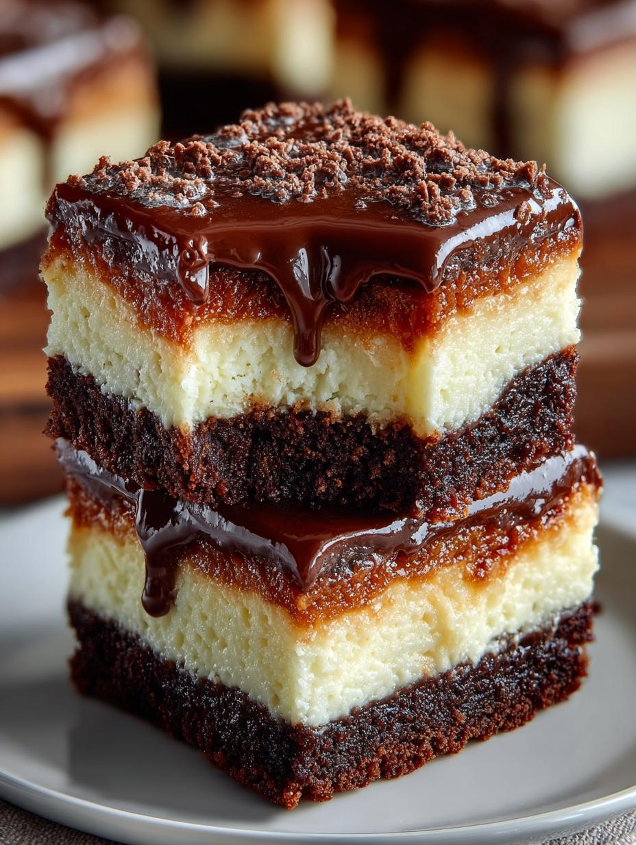 Brownie Bottom Cheesecake Bars: 12 Irresistible Layers 1 Brownie Bottom Cheesecake Bars