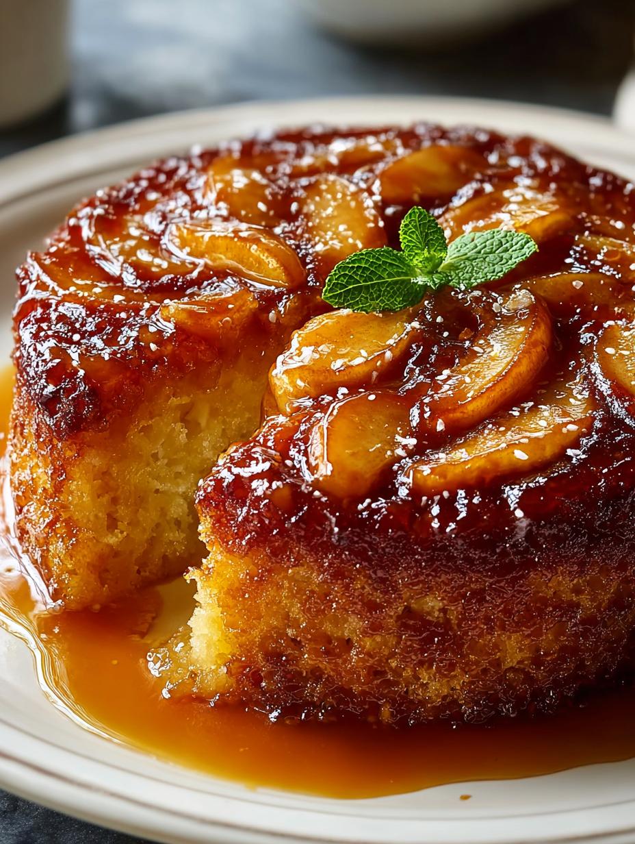 Delicious Caramel Apple Upside Down Cake Recipe - Caramel Apple Upside Down - additional detail