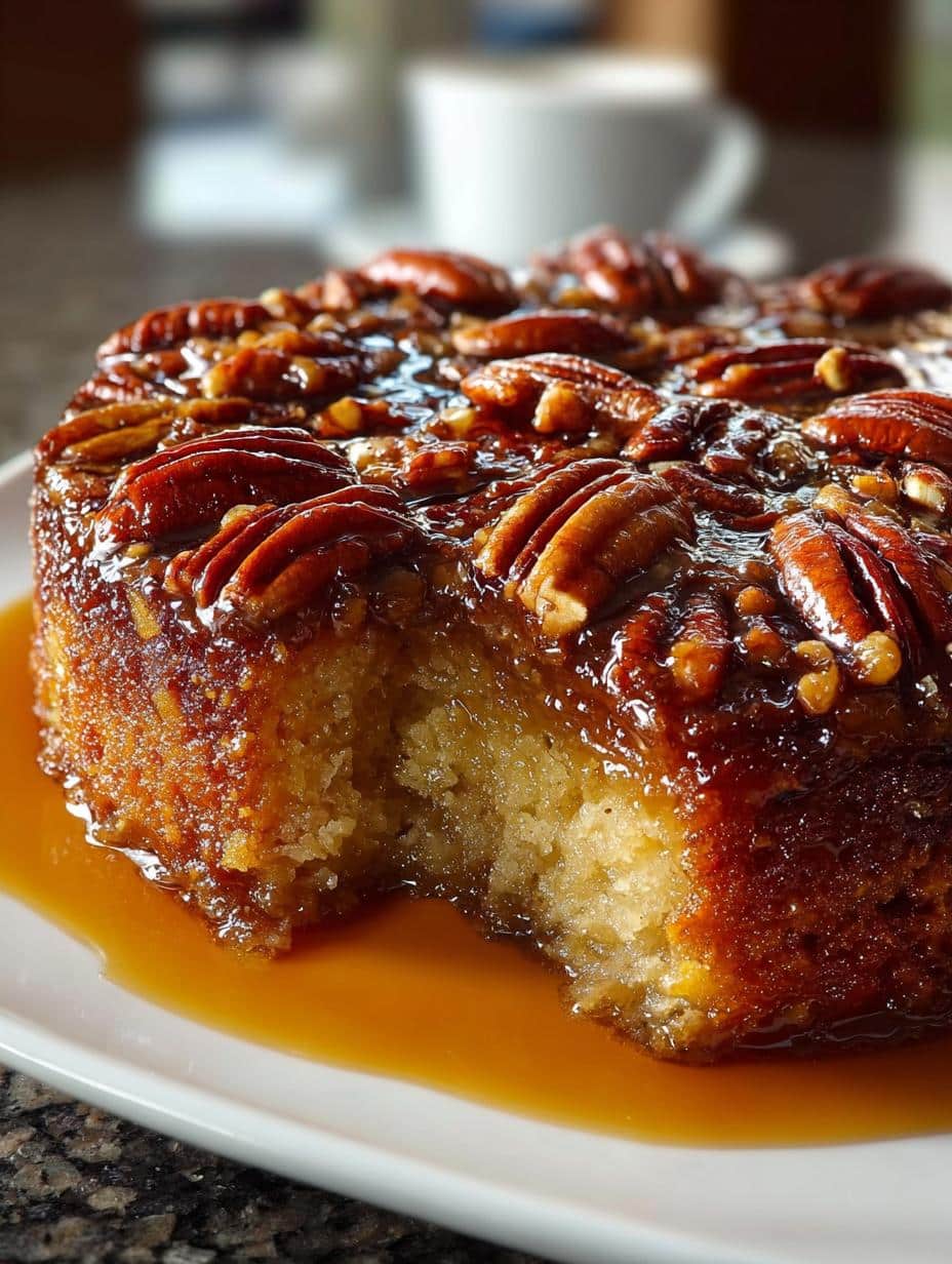 5-Star Caramel Pecan Upside Down Cake That Delights - Caramel Pecan Upside Down - main visual representation