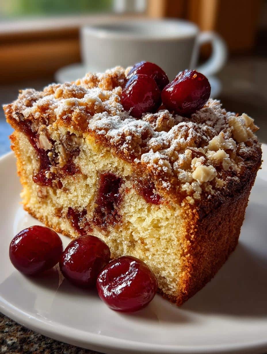 Cherry Almond Coffee Cake