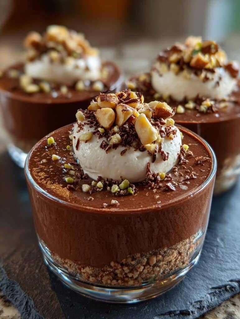 Chocolate Hazelnut Mousse Cups