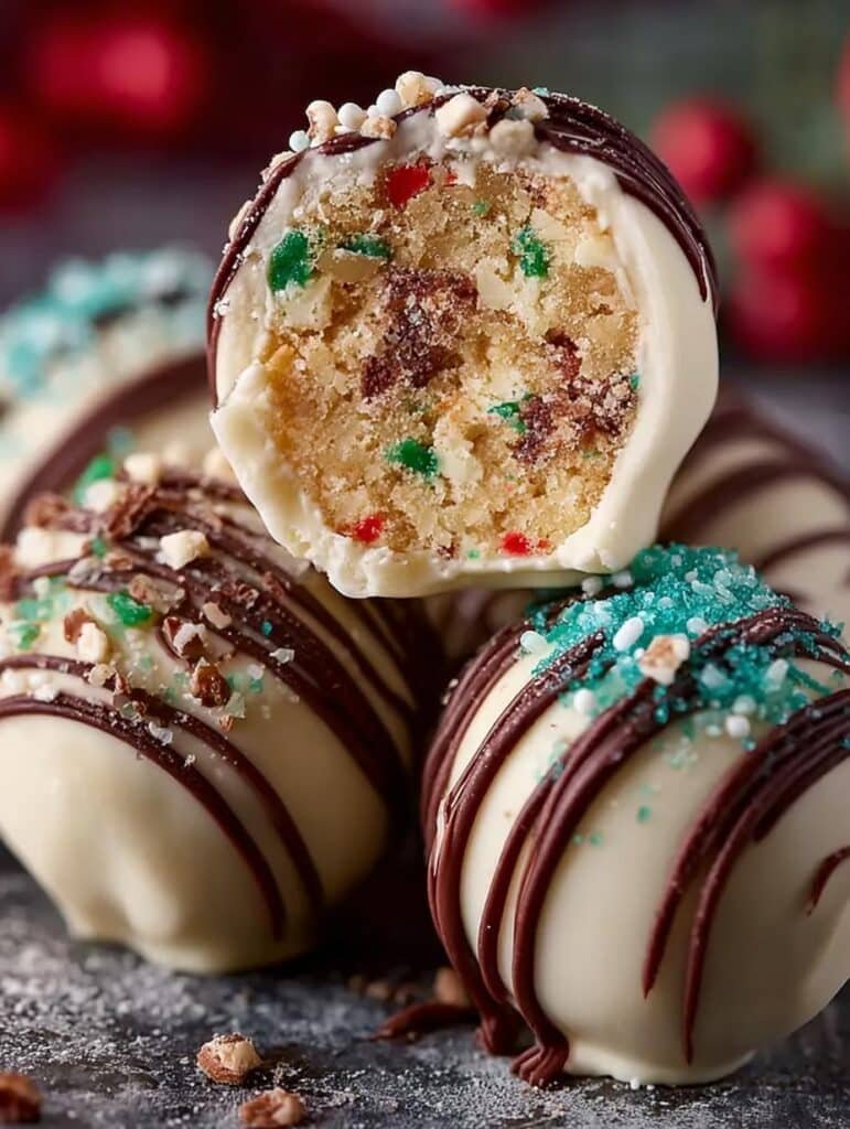 Christmas Tree Cake Truffles
