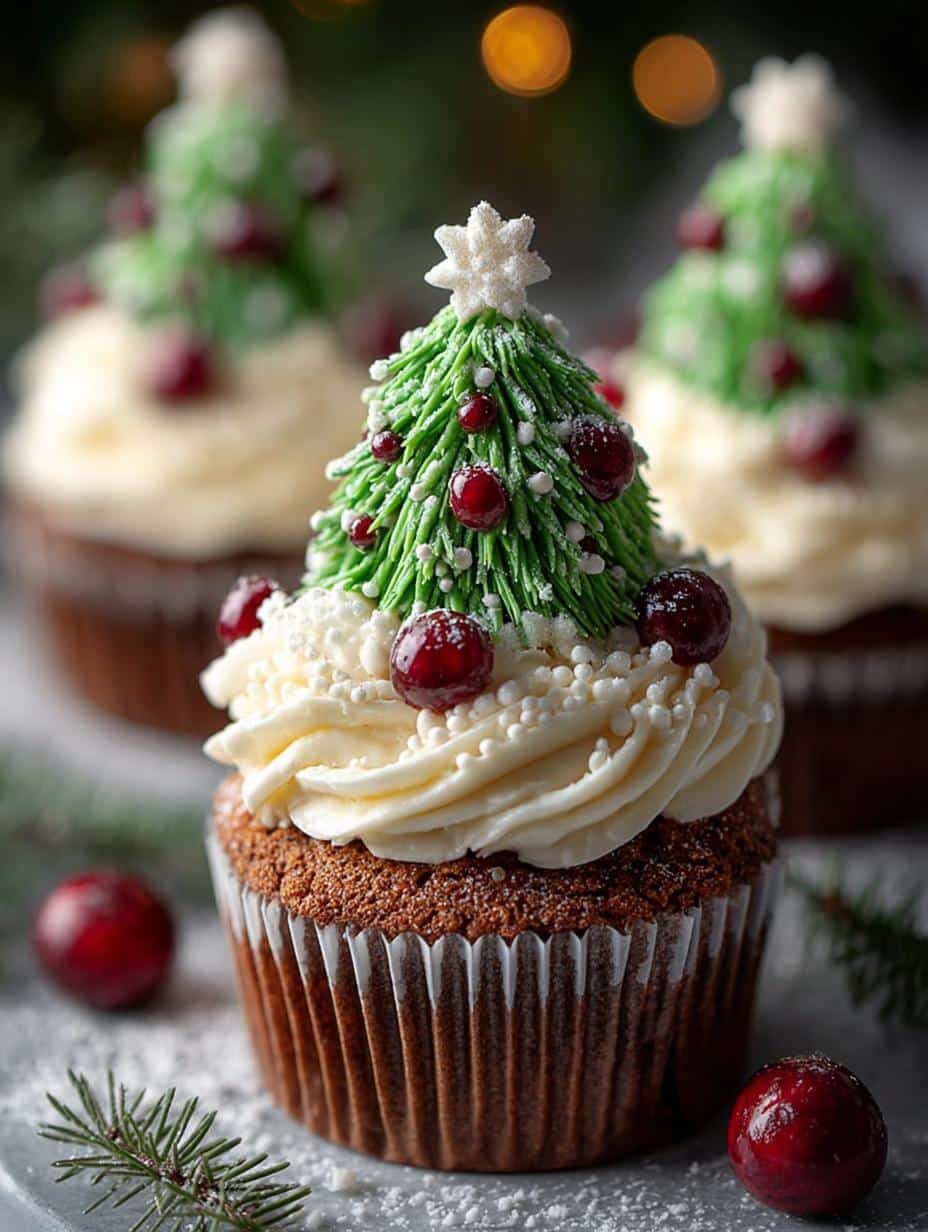Christmas Tree Cupcakes: 12 Festive Treats for the Holidays 3 Christmas Tree Cupcakes: 12 Festive Treats for the Holidays - Christmas Tree Cupcakes - additional detail