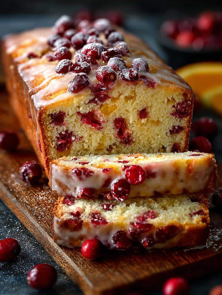 Delicious Cranberry Orange Bread with Glaze Recipe - Cranberry Orange Bread with - main visual representation
