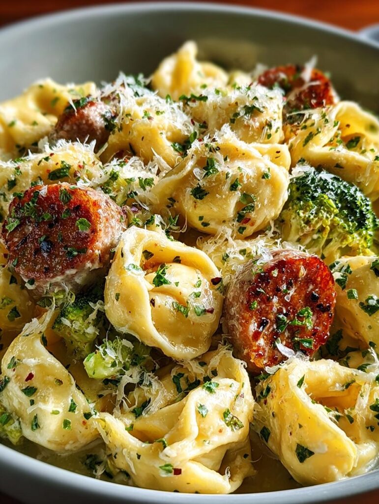 Creamy Garlic Parmesan Tortellini