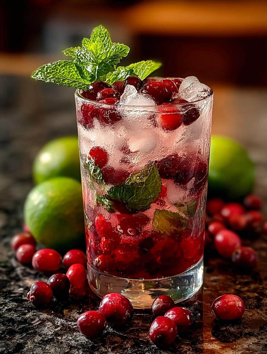 Festive Christmas Cranberry Mojito: 5 Reasons to Cheers - Festive Christmas Cranberry Mojito - main visual representation